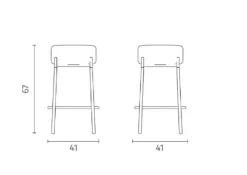 Sgabello modello Syd SCONTATO a PREZZI OUTLET Sgabelli