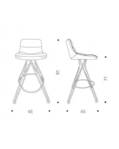 Sgabello Morgan con base centrale scontati^Ozzio Discount