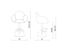 Sgabello regolabile in altezza Vasco a prezzo ribassato Sgabelli