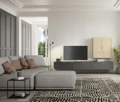 Sale Soggiorno completo Arcadia as 102 di in laminato opaco in Offerta Outlet Soggiorni Completi