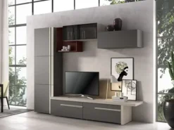 Gierre Mobili Soggiorno completo Composizione-living modello abaco in promo-sconto del 50% di in stile moderno in offerta- Soggiorni Completi