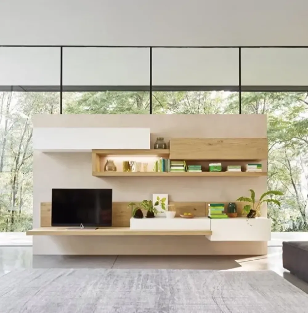 Sangiacomo Soggiorno completo Composizione 26 di in legno a prezzo scontato- Soggiorni Completi