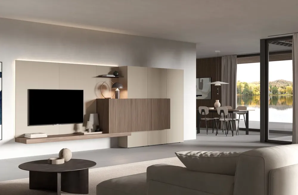 Discount Soggiorno completo di in laminato materico a prezzo scontato Soggiorni Completi