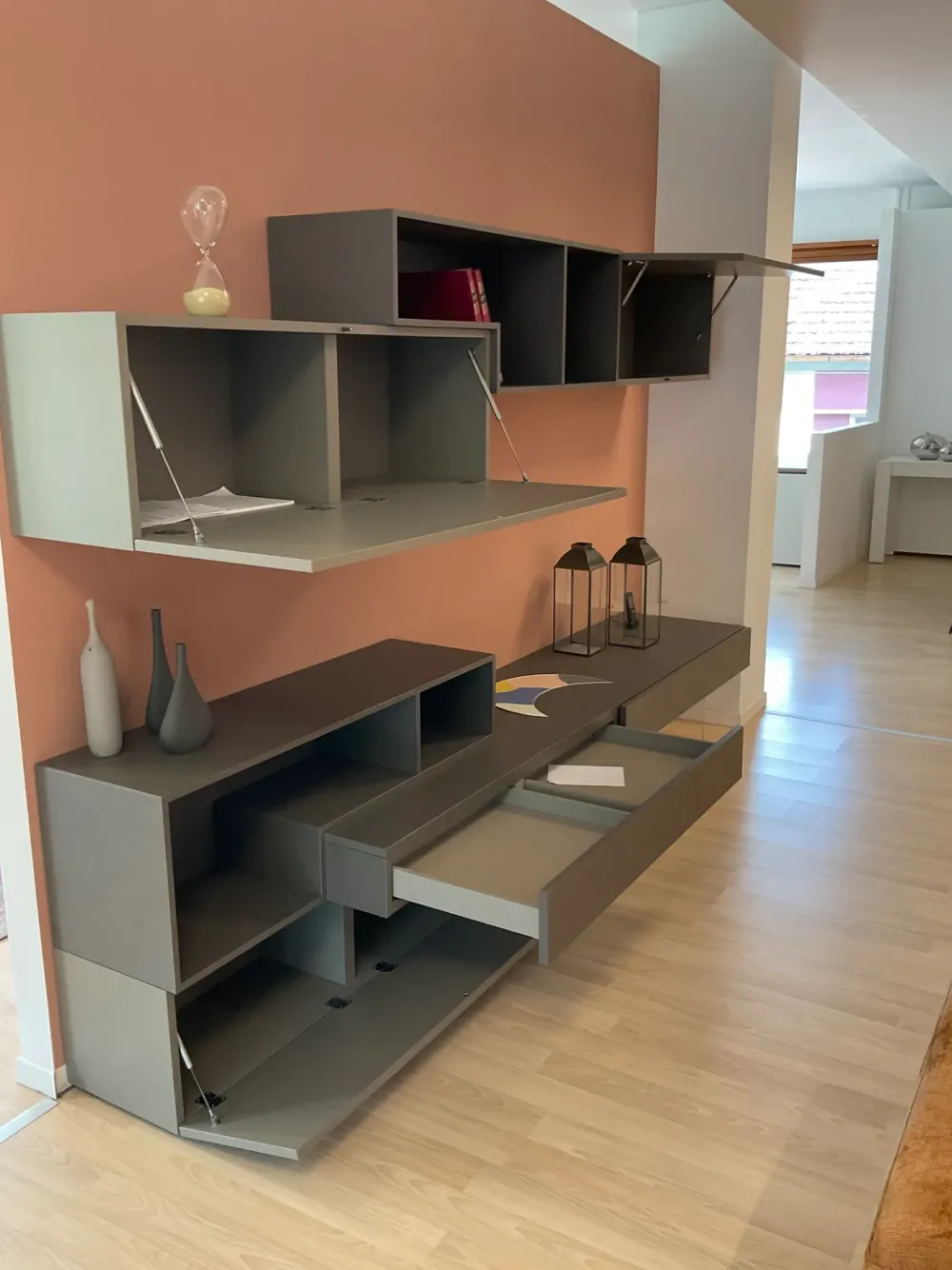 Soggiorno completo Lampo di in laccato opaco in Offerta Outlet^Sangiacomo New