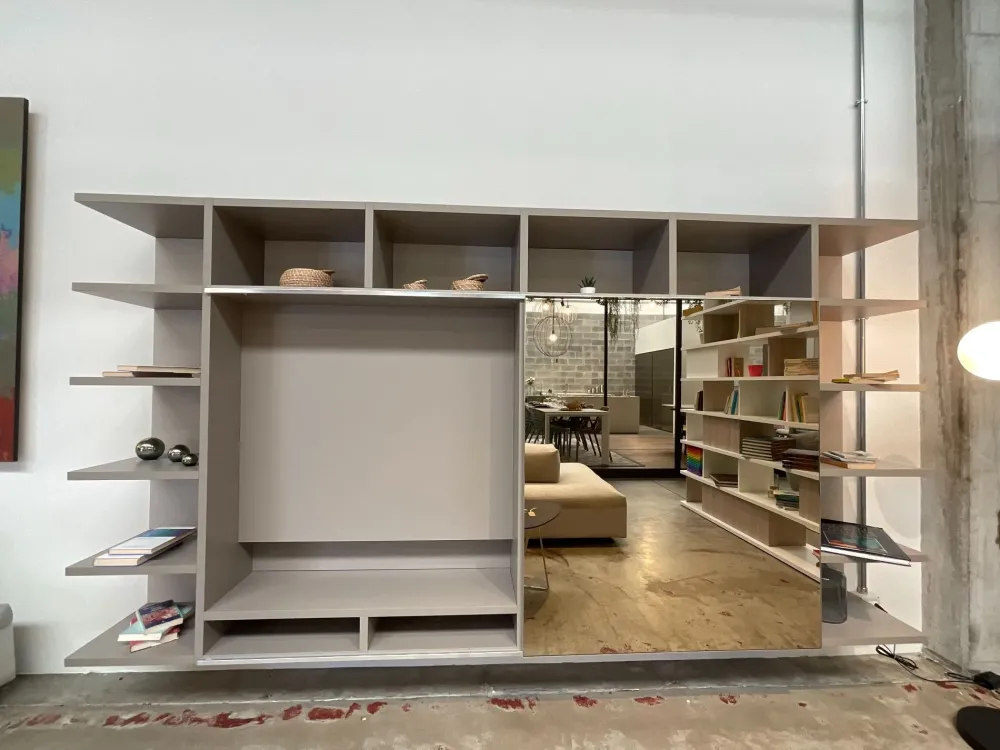 New Soggiorno completo Link sistem di in melamminico a prezzo Outlet Soggiorni Completi