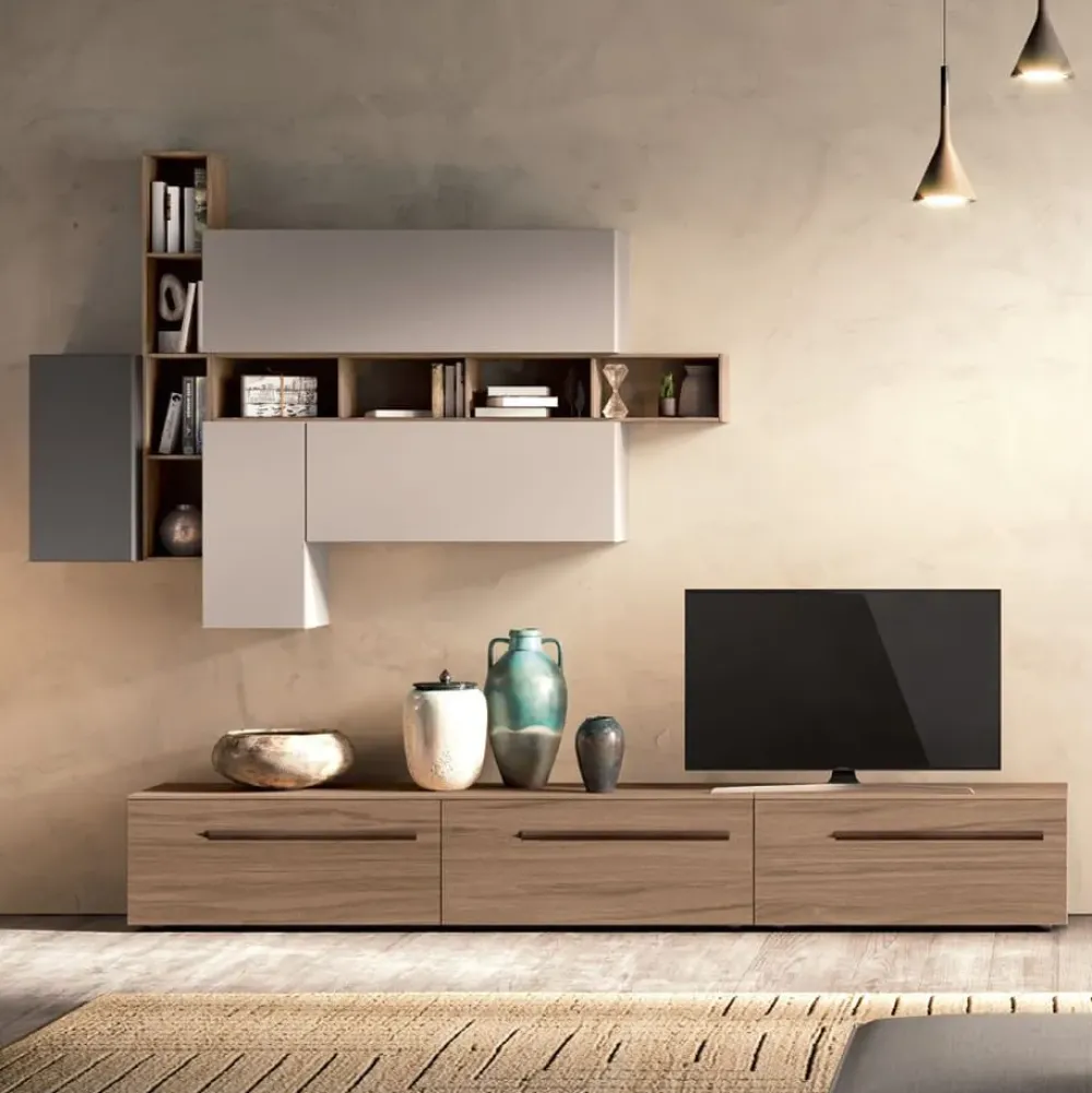 Clearance Soggiorno completo Living mod.abaco in promo-sconto del 50% di in stile moderno a prezzi convenienti Soggiorni Completi