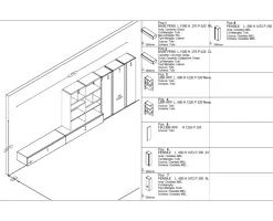 Orme Soggiorno completo Living di in stile moderno a prezzi outlet- Soggiorni Completi