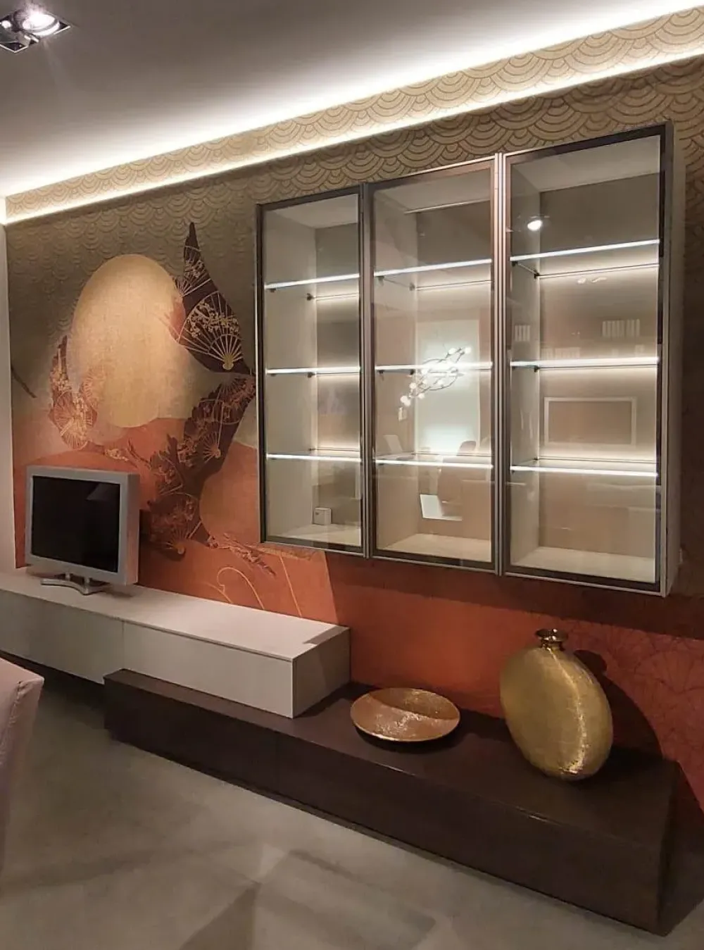 Discount Soggiorno completo Luxury di in laminato opaco in Offerta Outlet Soggiorni Completi