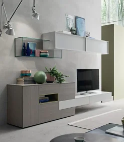 Maronese ACF Soggiorno completo Maronese in laccato opaco in Offerta Outlet- Soggiorni Completi