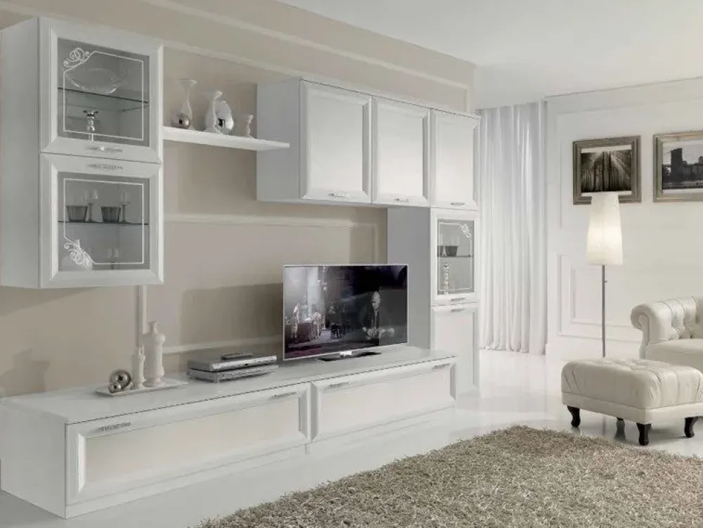 Soggiorno completo Mobile-living nod.jazz d'elite in promo-sconto del 50% di in stile classico in offerta^Gierre Mobili Outlet