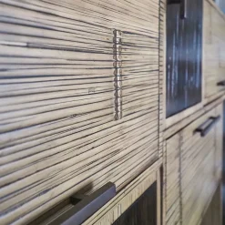 Bortoli Soggiorno completo modello Composizione soggiorno  bambu miele e black  di a prezzo scontato- Soggiorni Completi