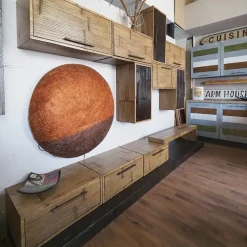 Bortoli Soggiorno completo modello Composizione soggiorno  bambu miele e black  di a prezzo scontato- Soggiorni Completi