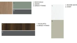 Colombini Casa Soggiorno completo modello Soggiono  colombini golf  in colore rovere e  blu opale di a prezzo Outlet- Soggiorni Completi