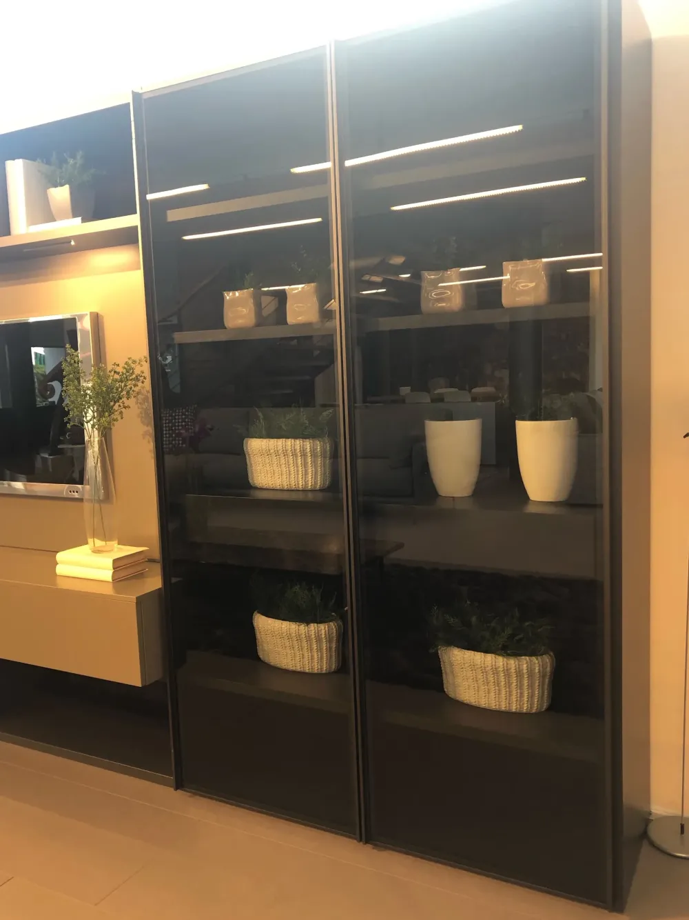 Sangiacomo Soggiorno completo Modo di in laccato opaco in Offerta Outlet- Soggiorni Completi