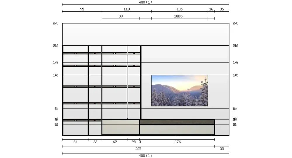 Soggiorno completo Sm017 di in laccato opaco a prezzo Outlet^Imab Clearance