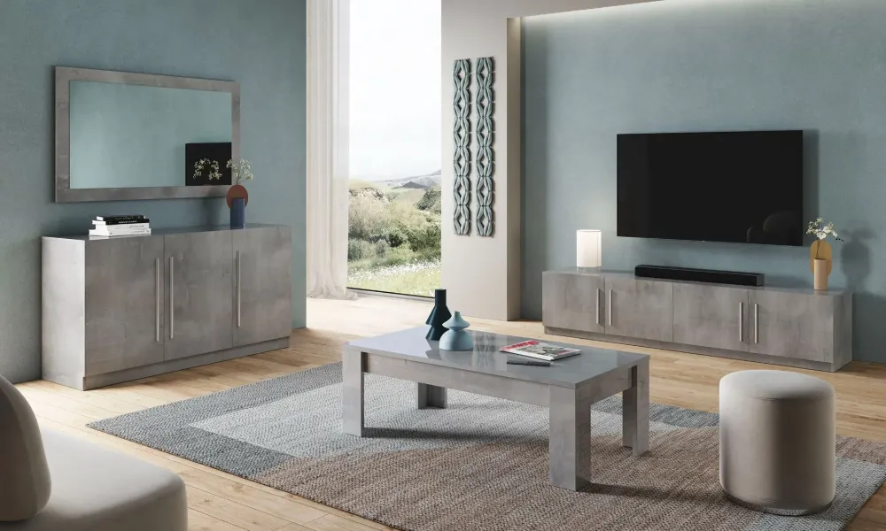 Artigianale Soggiorno completo Soggiorno greta comp.02 di in stile moderno con forte sconto- Soggiorni Completi