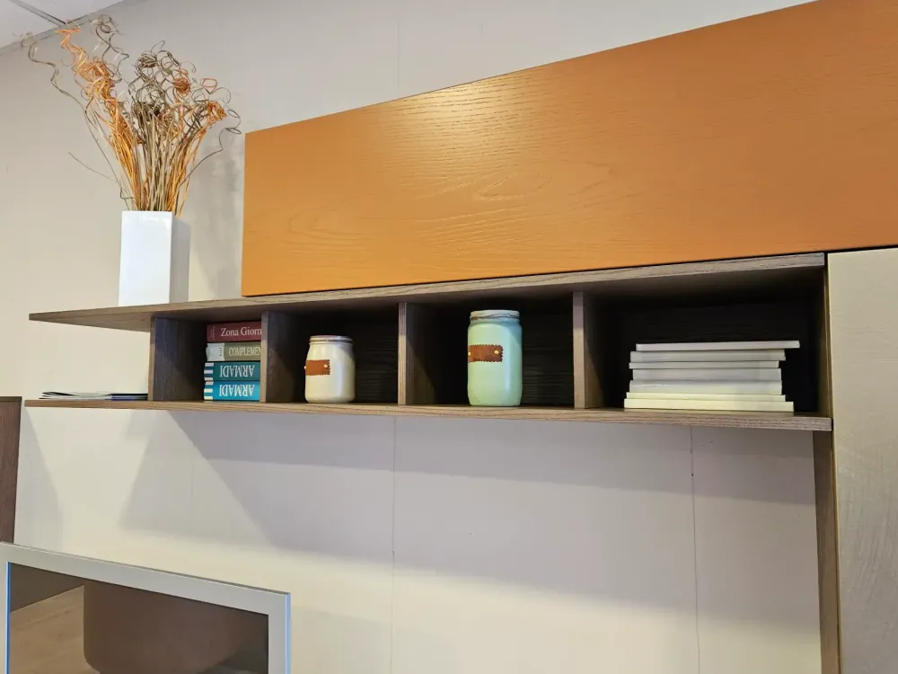 Mobilgam Soggiorno completo Soggiorno modello horizon di in laccato opaco a prezzo Outlet- Soggiorni Completi