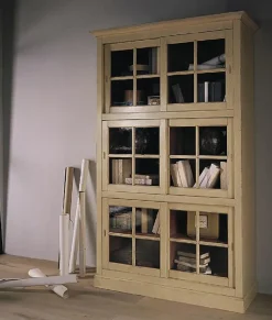 Collezione esclusiva Soggiorno Libreria con ante scorrevoli scontato del -30 %- Librerie