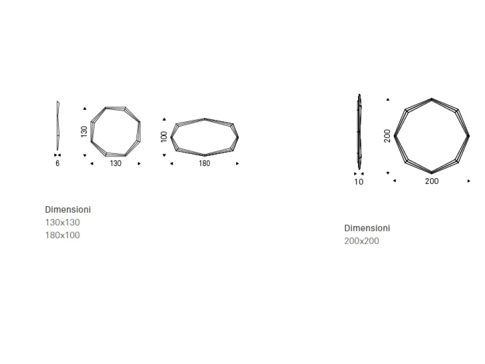 Cattelan Italia Specchiera in stile moderno Emerald OFFERTA OUTLET- Specchiere