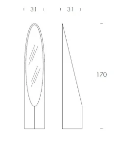 Tonin Casa Specchiera Kolonaky di a prezzi davvero convenienti- Specchiere