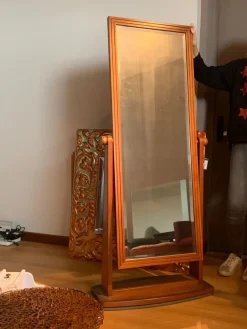 Specchio classico Specchiera reclinabile in noce di a prezzo scontato^Artigianale Sale