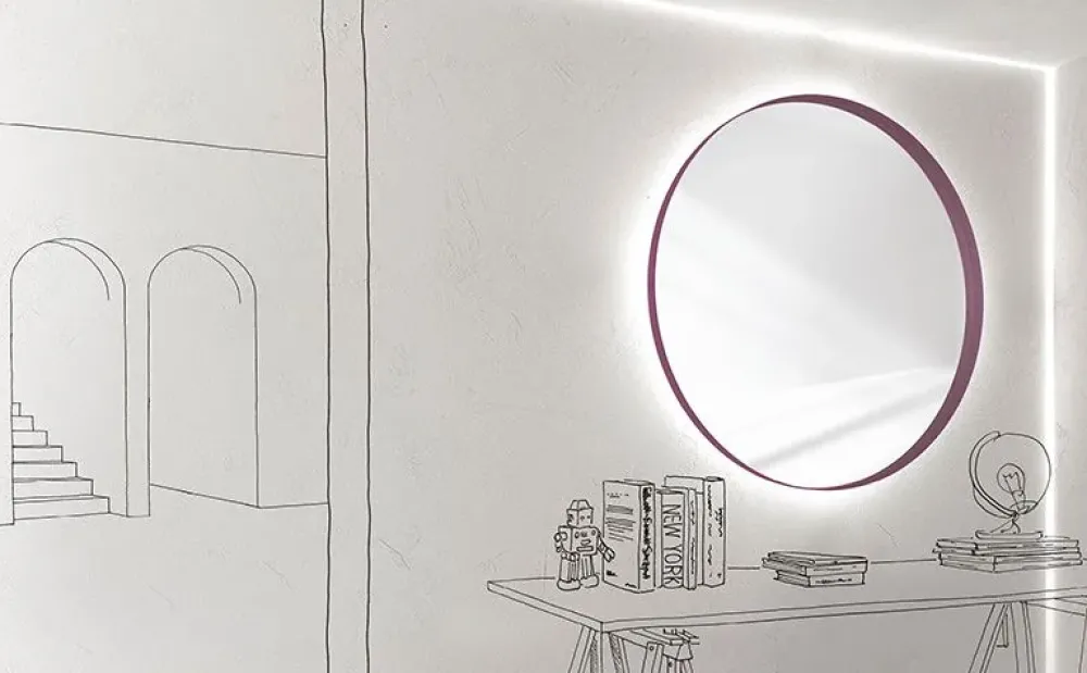 Specchio Fullmoon di in stile design SCONTATO^Minotti Italia Clearance