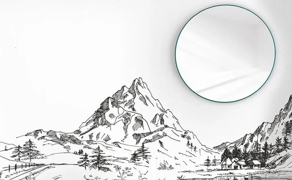 Specchio Fullmoon di in stile design SCONTATO^Minotti Italia Clearance