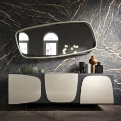 Discount Specchio Golden wood di in stile design SCONTATO affrettati Specchiere