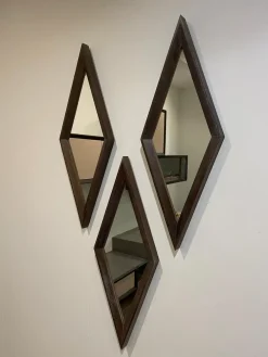 Artigianale Specchio moderna Composizione specchi rombo di in Offerta Outlet- Specchiere