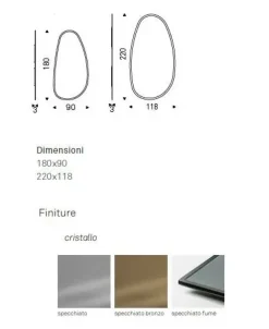 Specchio stile design modello Hawaii magnum in OFFERTA OUTLET^Cattelan Italia Online