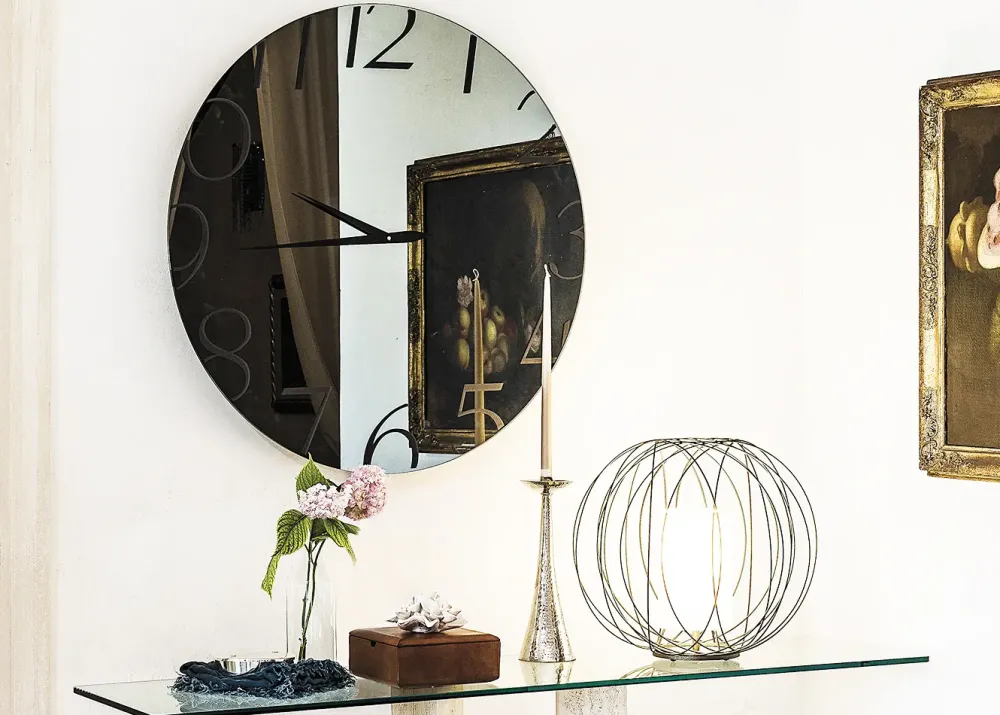 Specchio stile moderna modello Moment con orologio in OFFERTA OUTLET^Cattelan Italia New