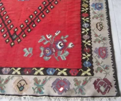 Tisca Tappeto classico Kilim, tappeto orientale rombo centrale, rug a prezzo scontato- Tappeti