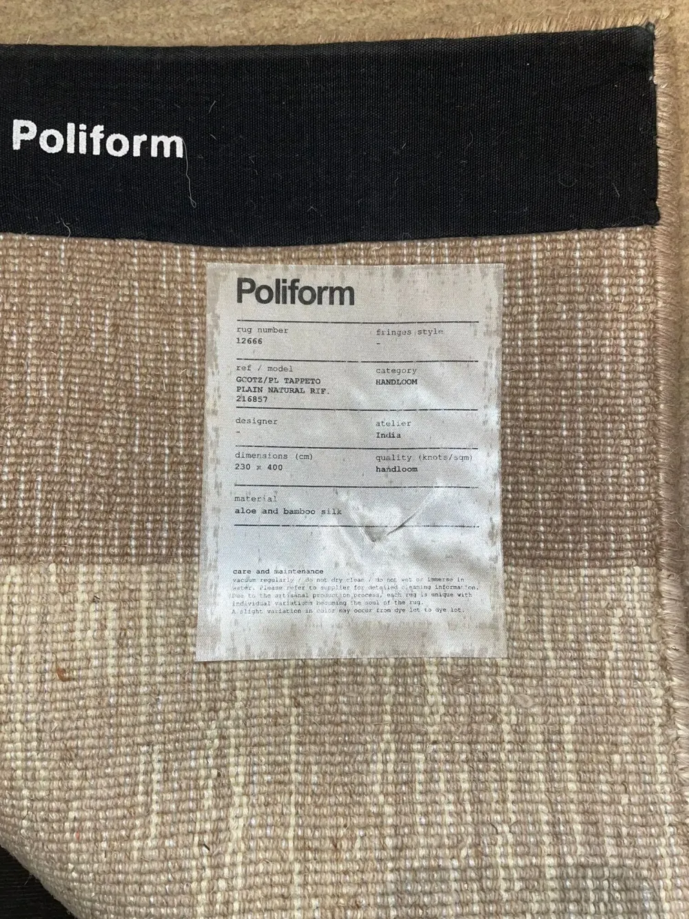 Tappeto Moderno modello Plain a prezzi convenienti^Poliform Clearance