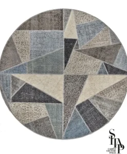 Tappeto Moderno modello Tappeto upcycling rotondo stile patchwork crash a prezzi convenienti^Sitap Online