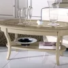 Artigiani Veneti Tavolino modello Tavolino da salotto ovale con piano in vetro in promo-sconto del 40% in OFFERTA OUTLET- Tavolini
