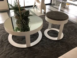 Frigerio Tavolino Coppia tavolino + pouf otis in laccato opaco sconto del 62%- Tavolini