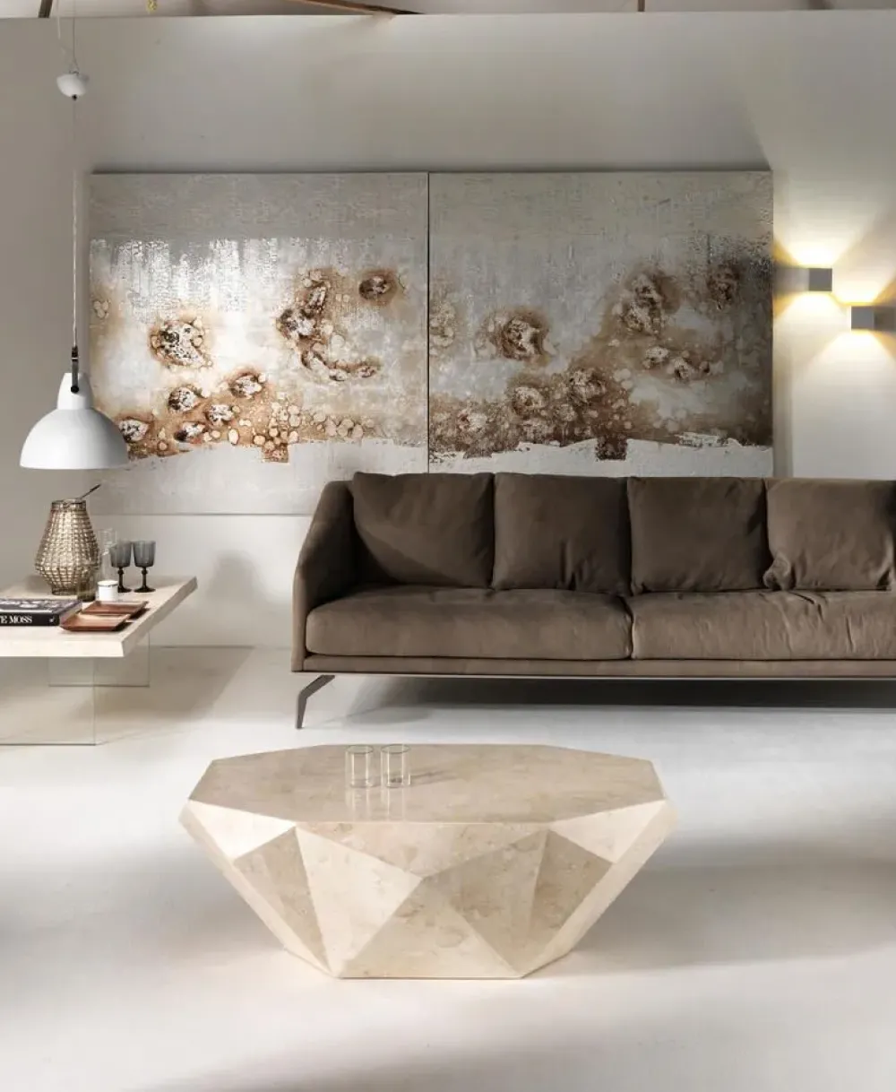 Stones Tavolino design Diamond medium di a prezzo ribassato- Tavolini