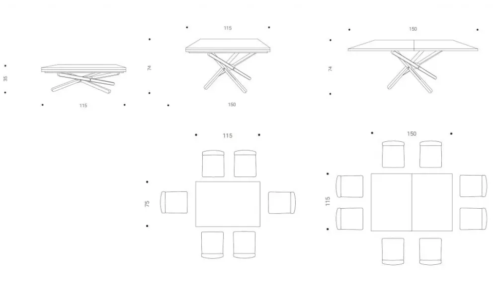 Hot Tavolino in stile design modello Su e giu' di con sconti imperdibili Tavolini