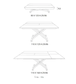Ozzio Tavolino in stile design modello Leonardo di a prezzi imbattibili- Tavolini