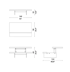 Tavolino Markus del marchio a prezzi outlet - 45%^Ozzio Outlet