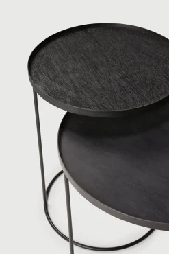 Clearance Tavolino moderno Set tavolo vassoio ethnicraft di a prezzo ribassato Tavolini