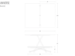 Tavolino moderno Universe di a prezzo scontato^Altacom Outlet