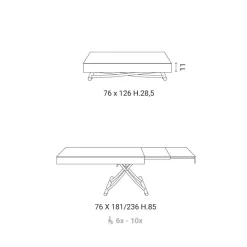 Ozzio Tavolino modello Up in OFFERTA OUTLET- Tavolini