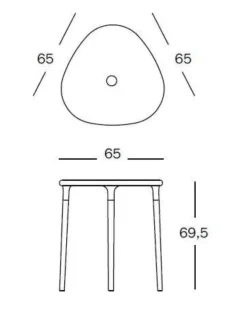 Tavolino Tavolino air table triangolare della firma con forte sconto - 51%^Magis Online