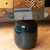 Tavolino Tavolino verdone acciaio con finitura a smalto  della firma in offerta^Artigianale New