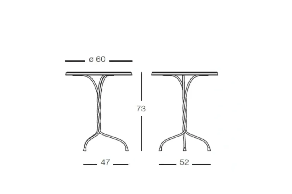 Clearance Tavolino Tavolino vigna bianco diam.60 dell'azienda a prezzi outlet - 56% Tavolini