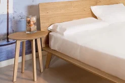 Dall'Agnese Tavolino tondo modello Zoe con piano e basamento in rovere nodi- Tavolini