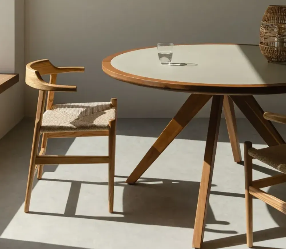 Tavolo Tavolo myhome rotondo gamila cemento e legno PREZZI OUTLET -30%^A&C Clearance