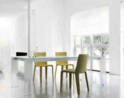 Tavolo allungabile Tavolo in cristallo nero layer 220 allungabile^Bonaldo Best