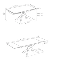 Mobilificio Bellutti Tavolo allungabile Tavolo  calacatta a soli 685 Euro- Tavoli